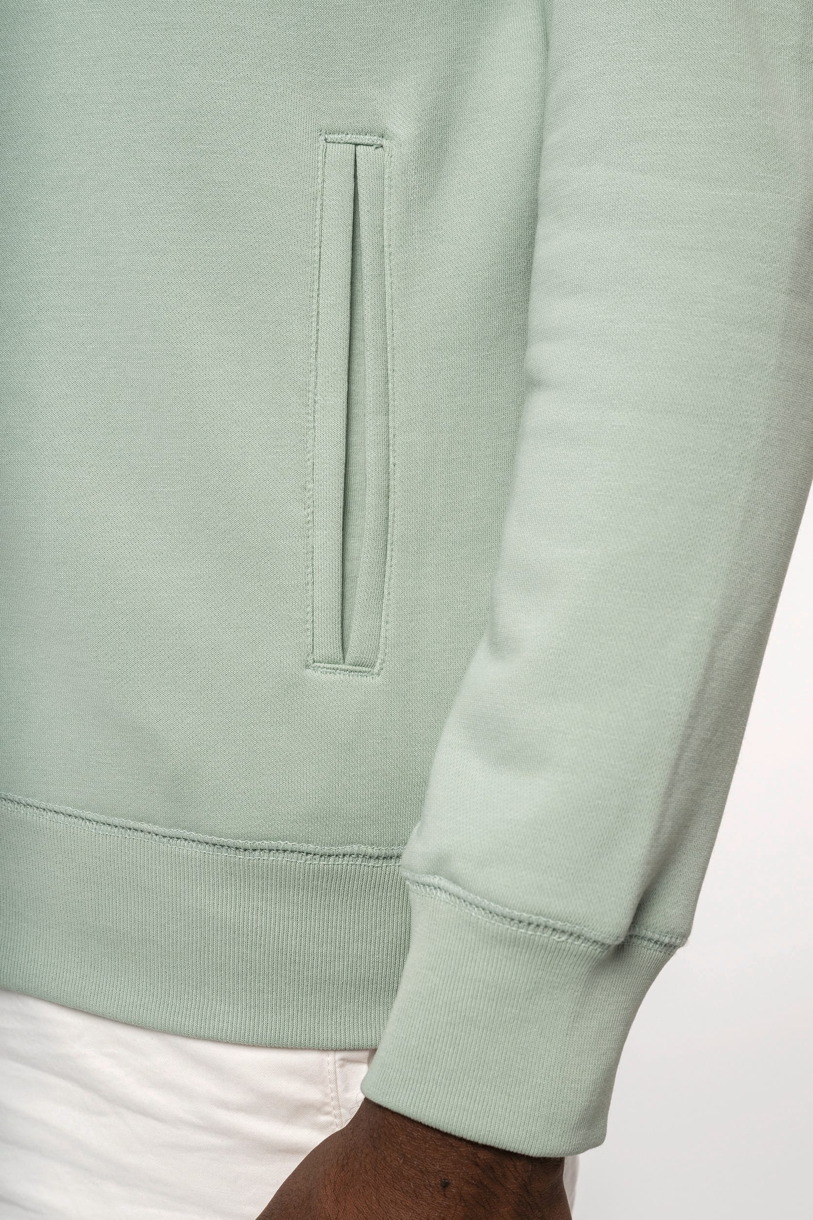 Sweat-shirt french terry écoresponsable zippé à capuche unisexe – vue 5