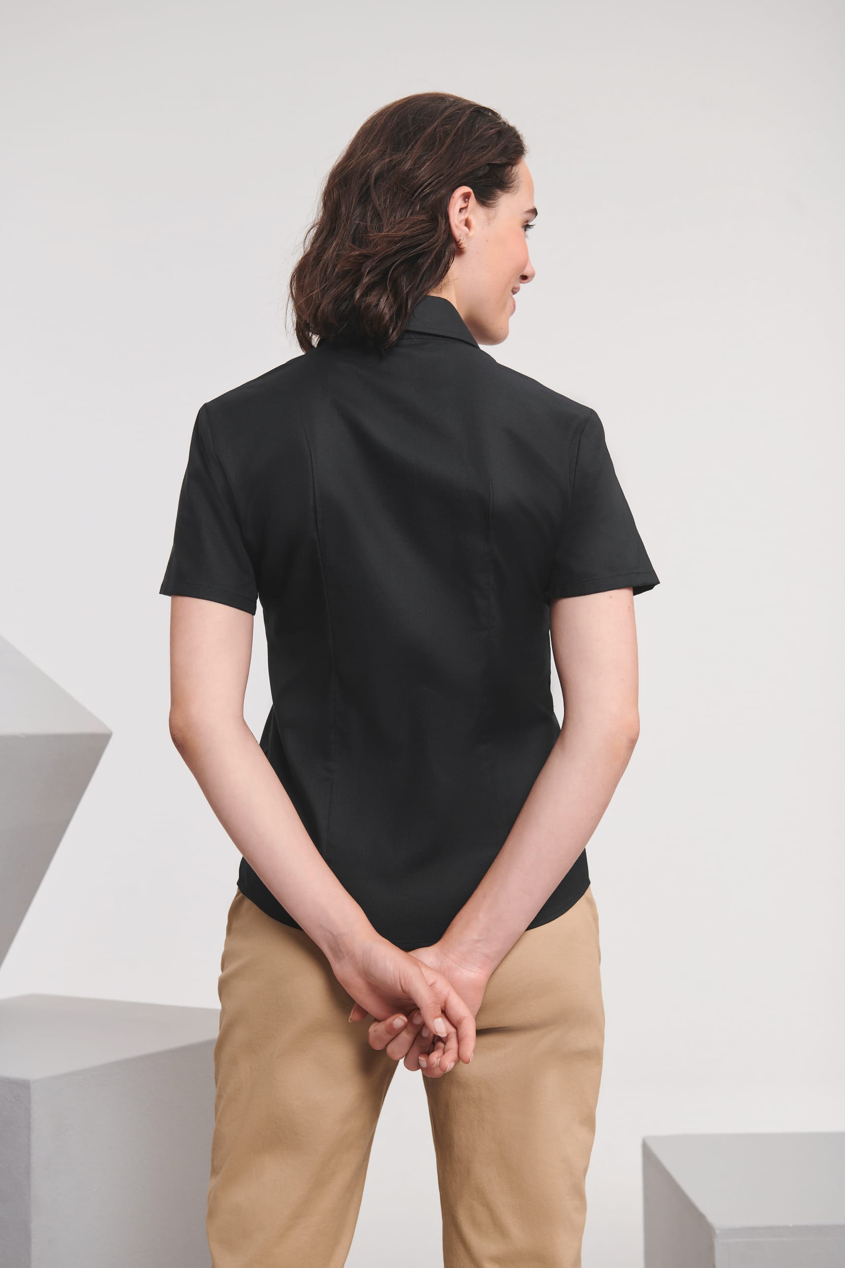 Chemise femme manches courtes Oxford – vue 2