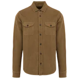 Surchemise écoresponsable délavée en velours côtelé homme coloris Washed Brown Sugar