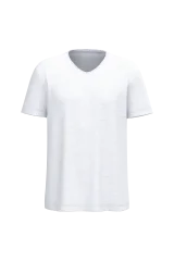 T-shirt écoresponsable col slub à épaules tombantes homme coloris White