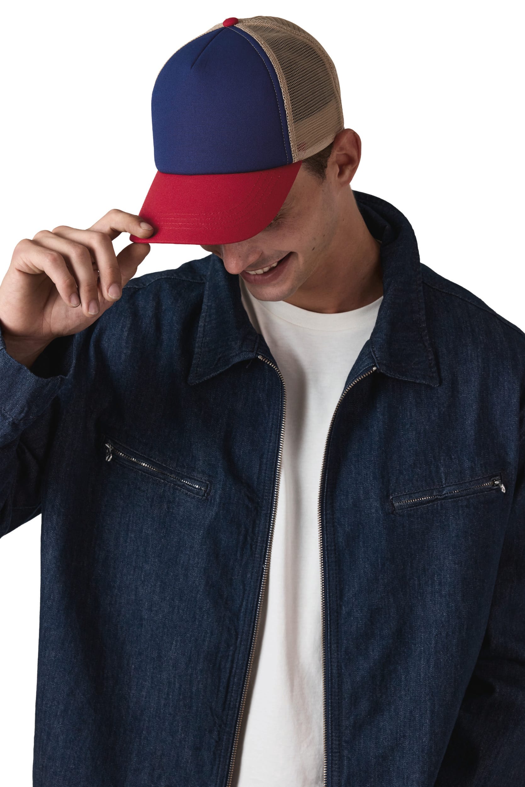 Casquette trucker 5 panneaux en coton canvas - K-up Gold Label – vue 1