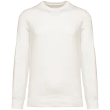 Sweat-shirt écoresponsable à col rond à épaules tombantes French Terry unisexe coloris Ivory