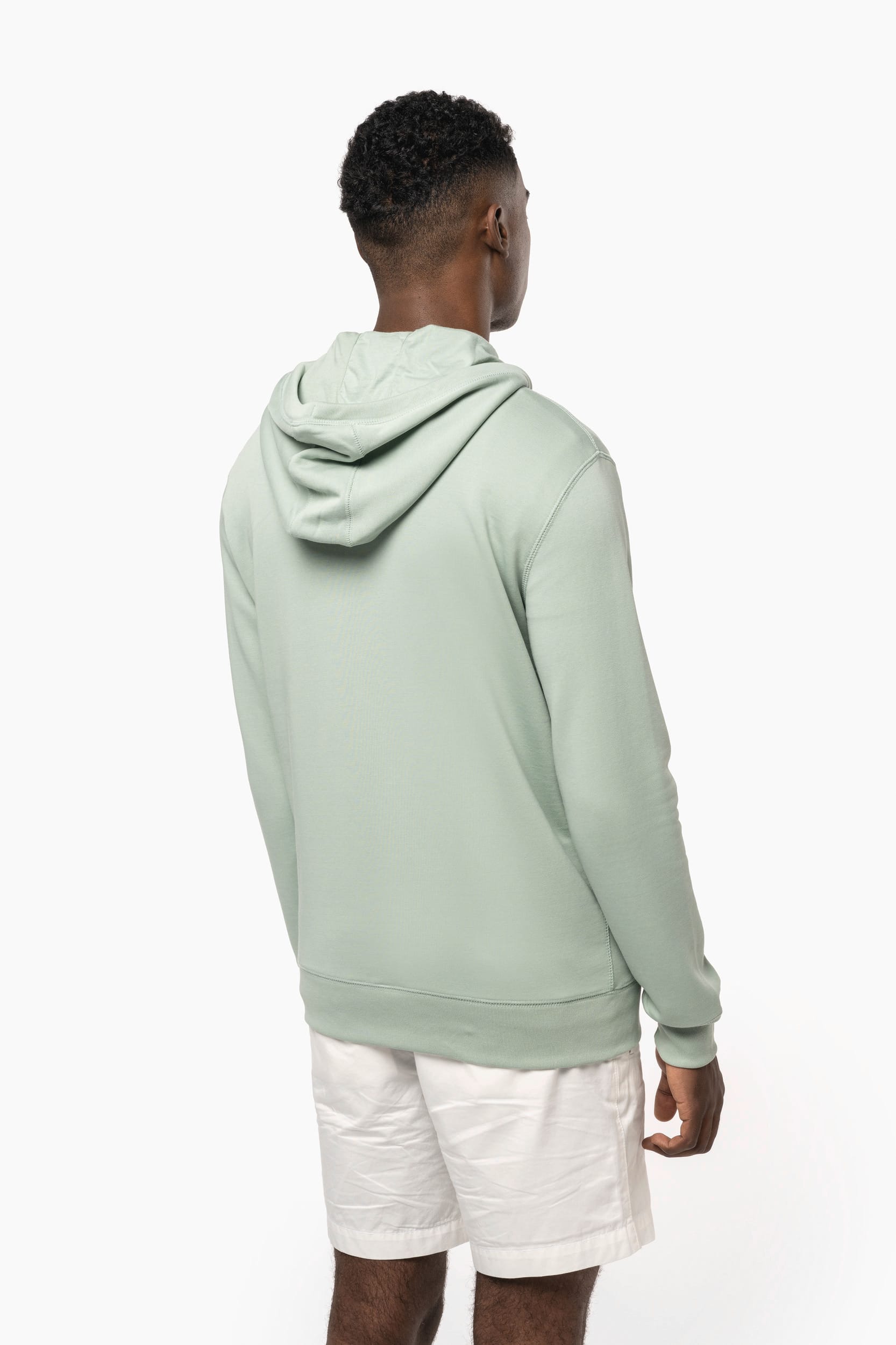 Sweat-shirt french terry écoresponsable zippé à capuche unisexe – vue 3