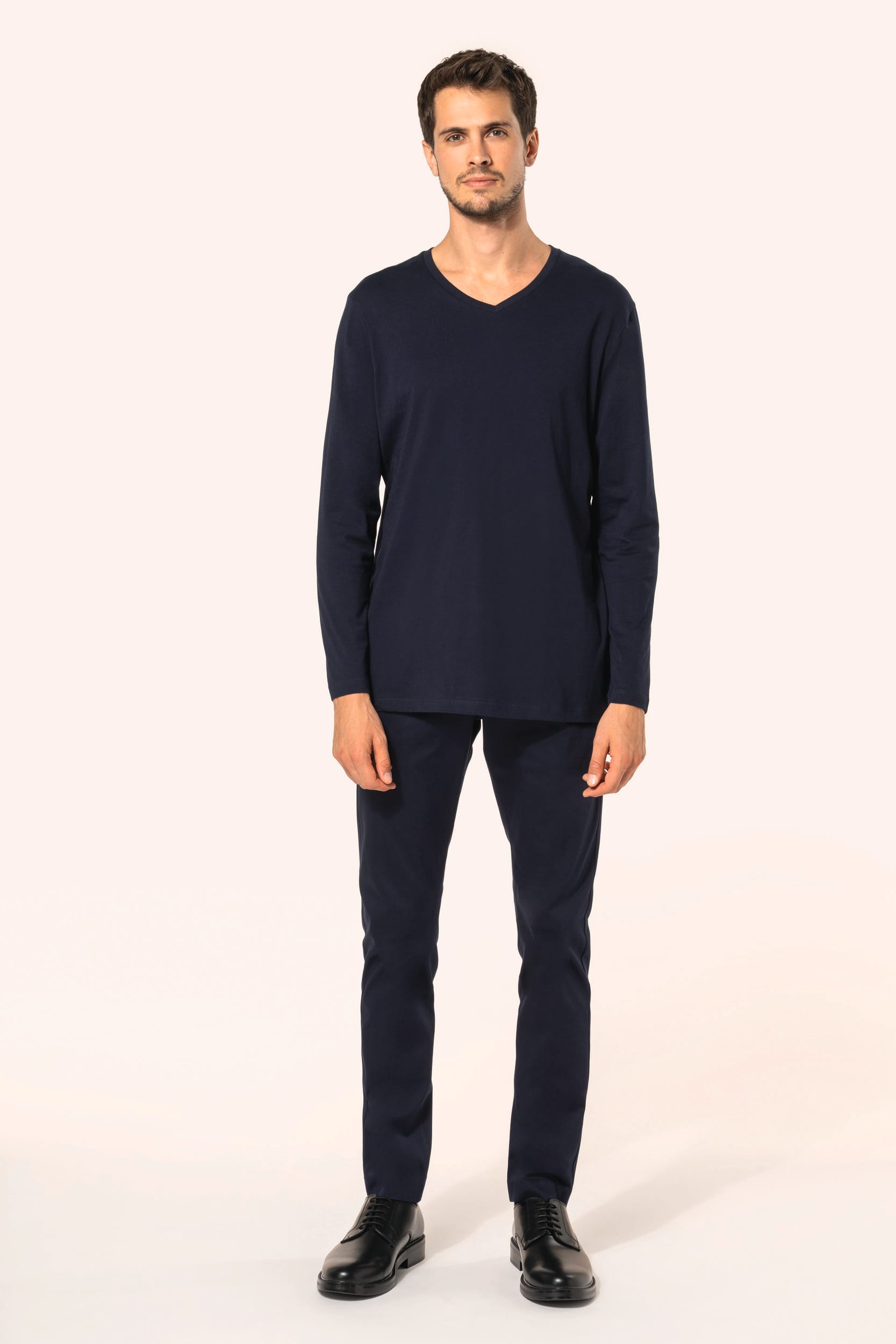 T-shirt Supima® col V manches longues homme – vue 8
