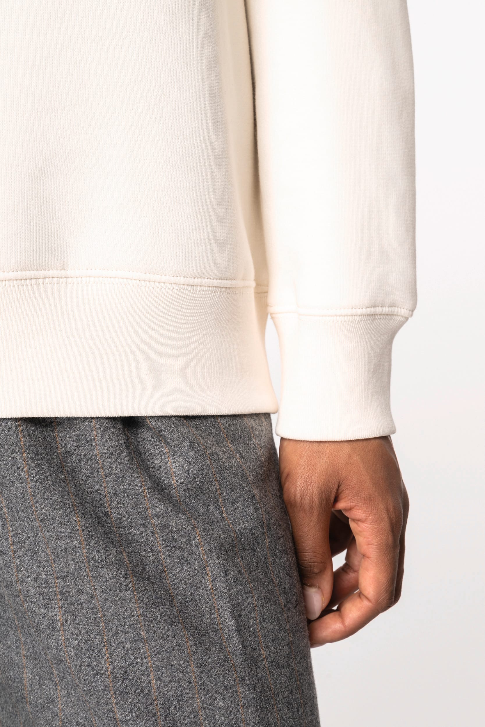 Sweat-shirt écoresponsable quart zip col polo à épaules tombantes unisexe – vue 9