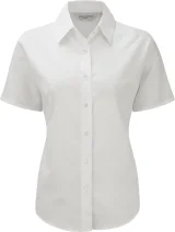 Chemise femme manches courtes Oxford coloris White