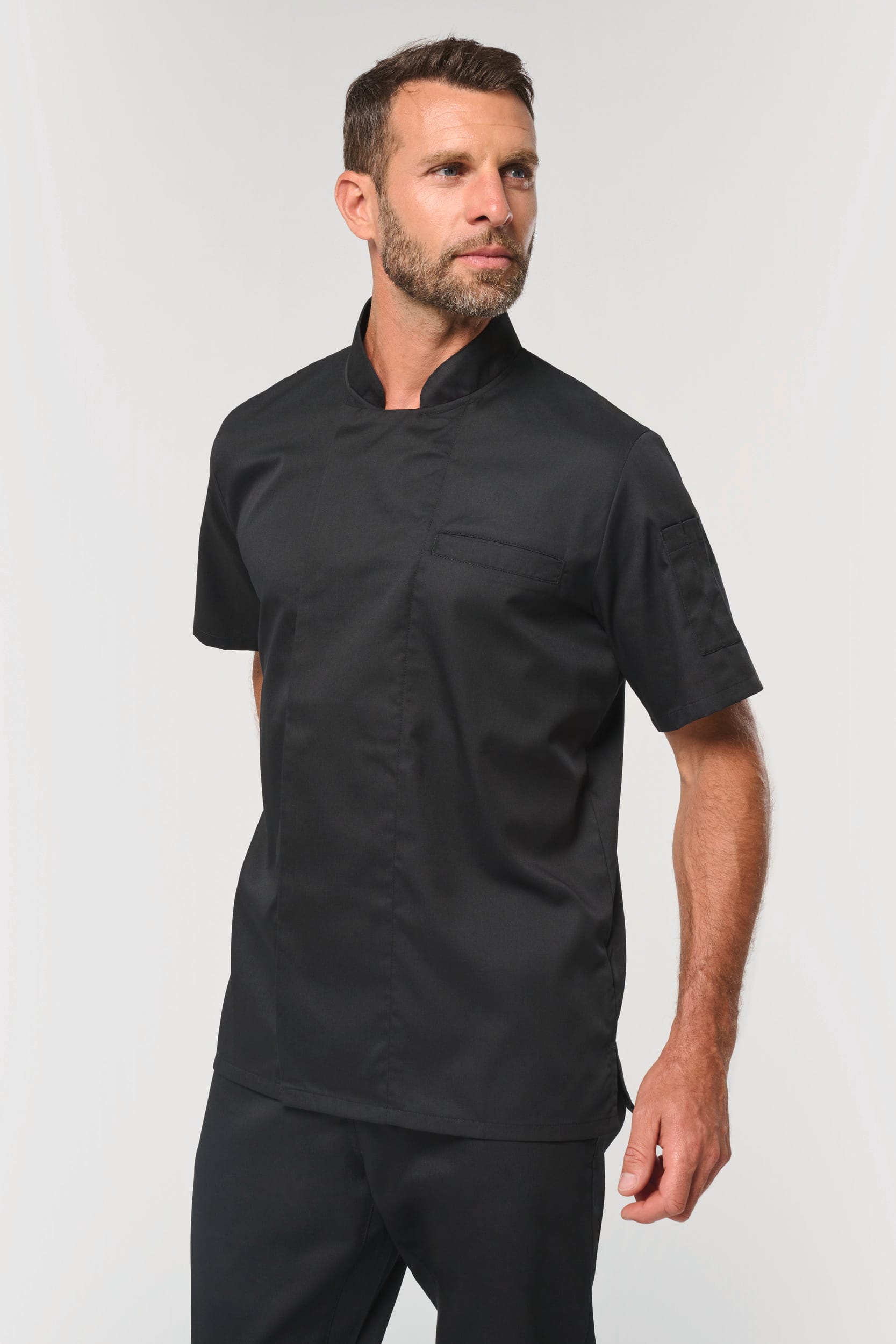 Veste de cuisine écoresponsable et respirante manches courtes unisexe – vue 4