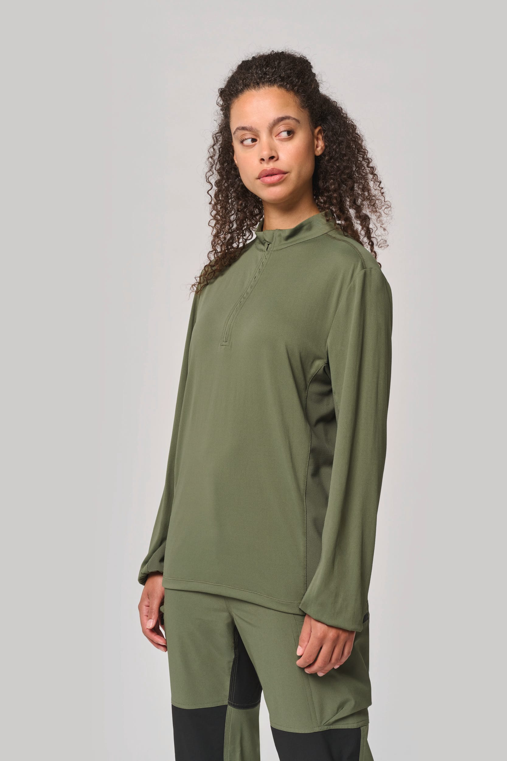 T-shirt outdoor col 1/4 zip manches longues unisexe – vue 12