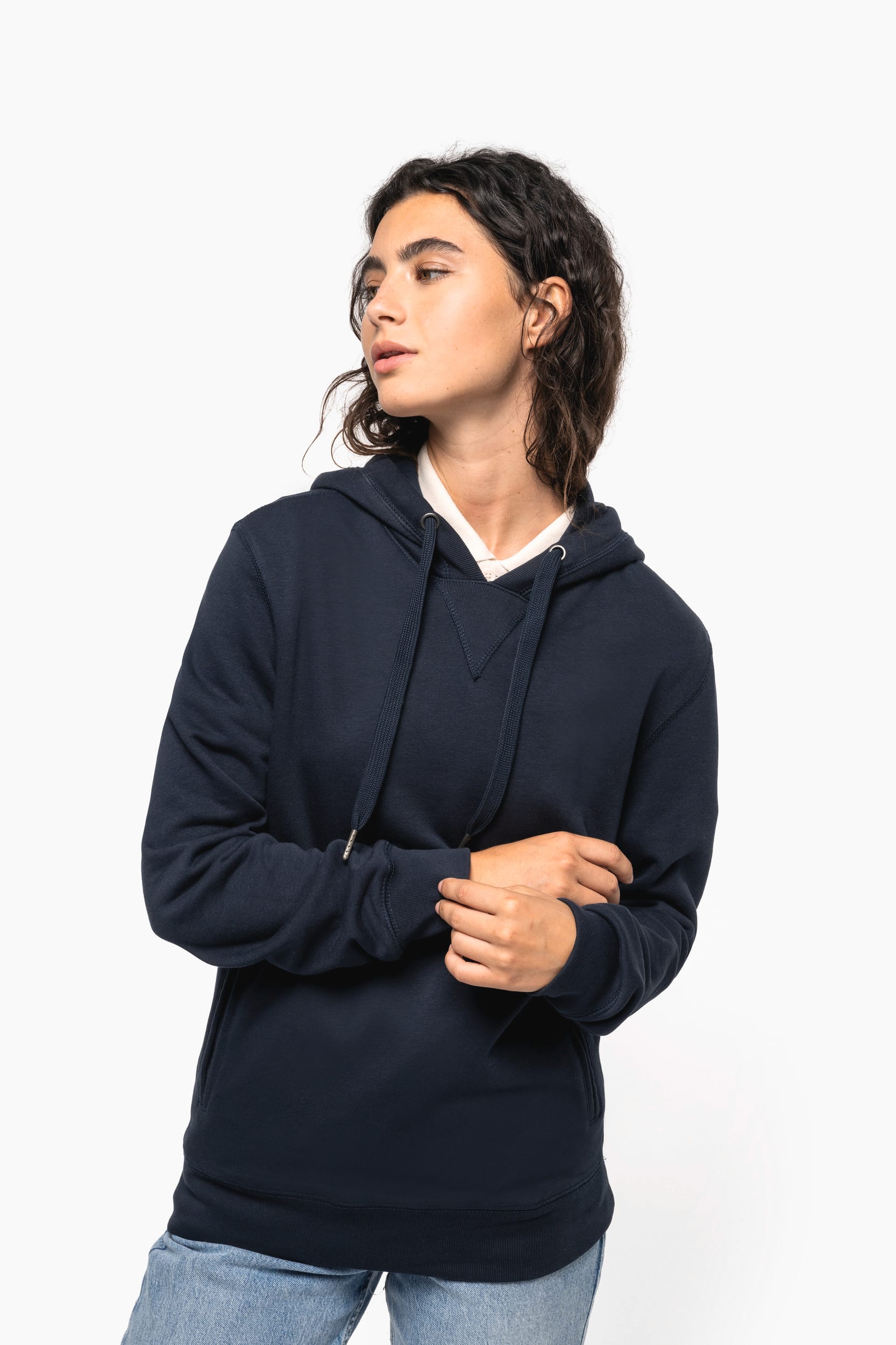 Sweat-shirt french terry écoresponsable à capuche unisexe – vue 4