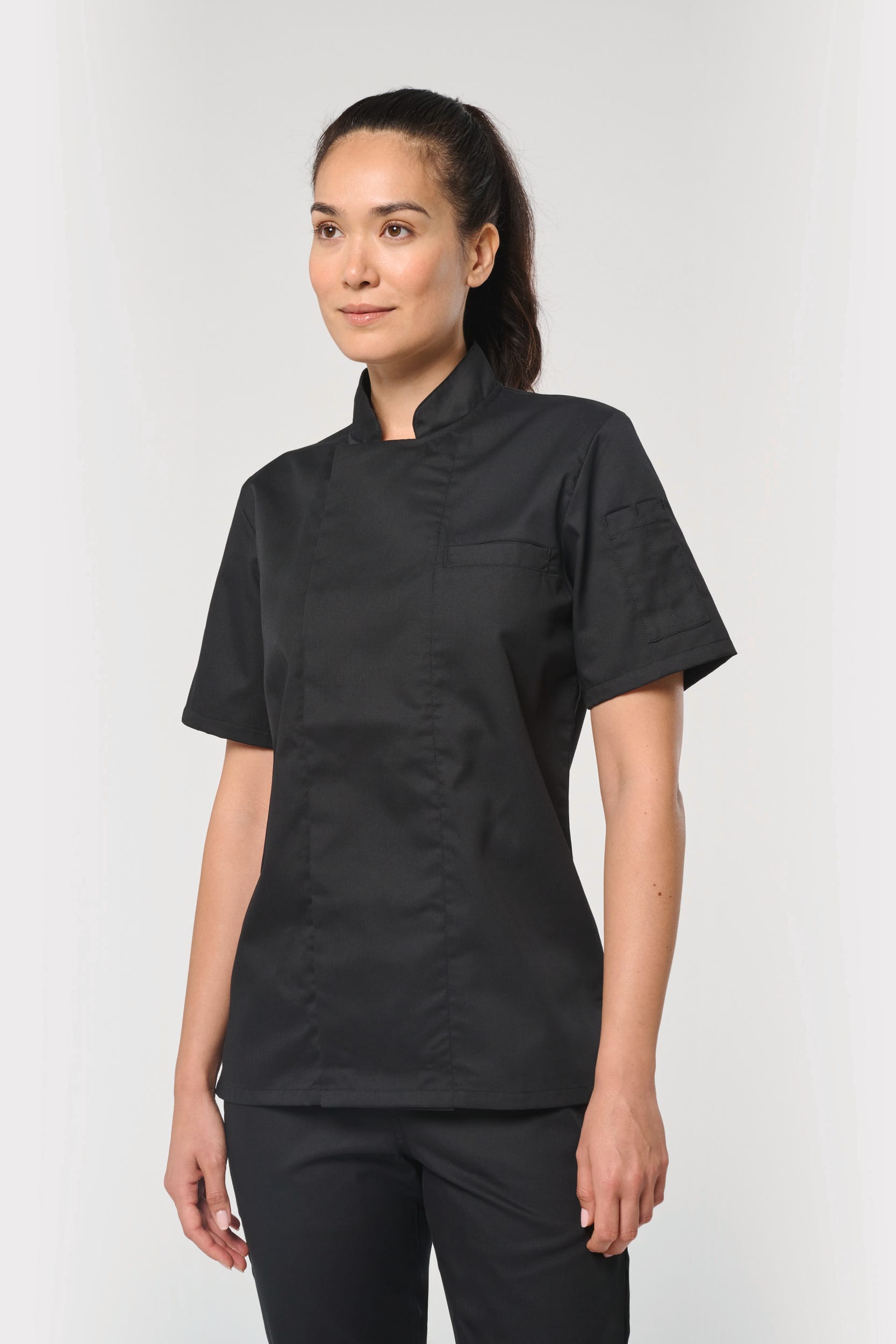 Veste de cuisine écoresponsable et respirante manches courtes unisexe – vue 9