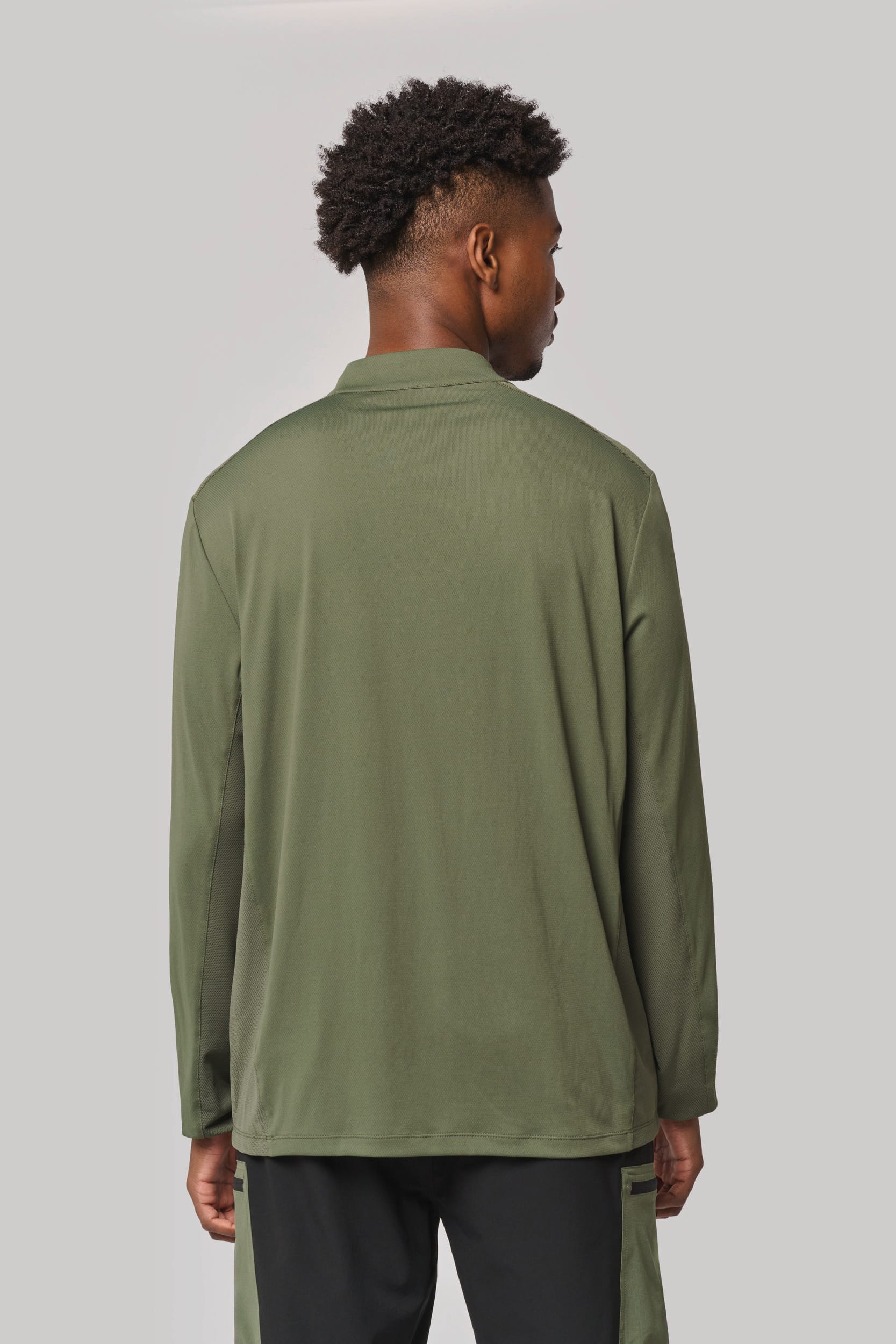 T-shirt outdoor col 1/4 zip manches longues unisexe – vue 3