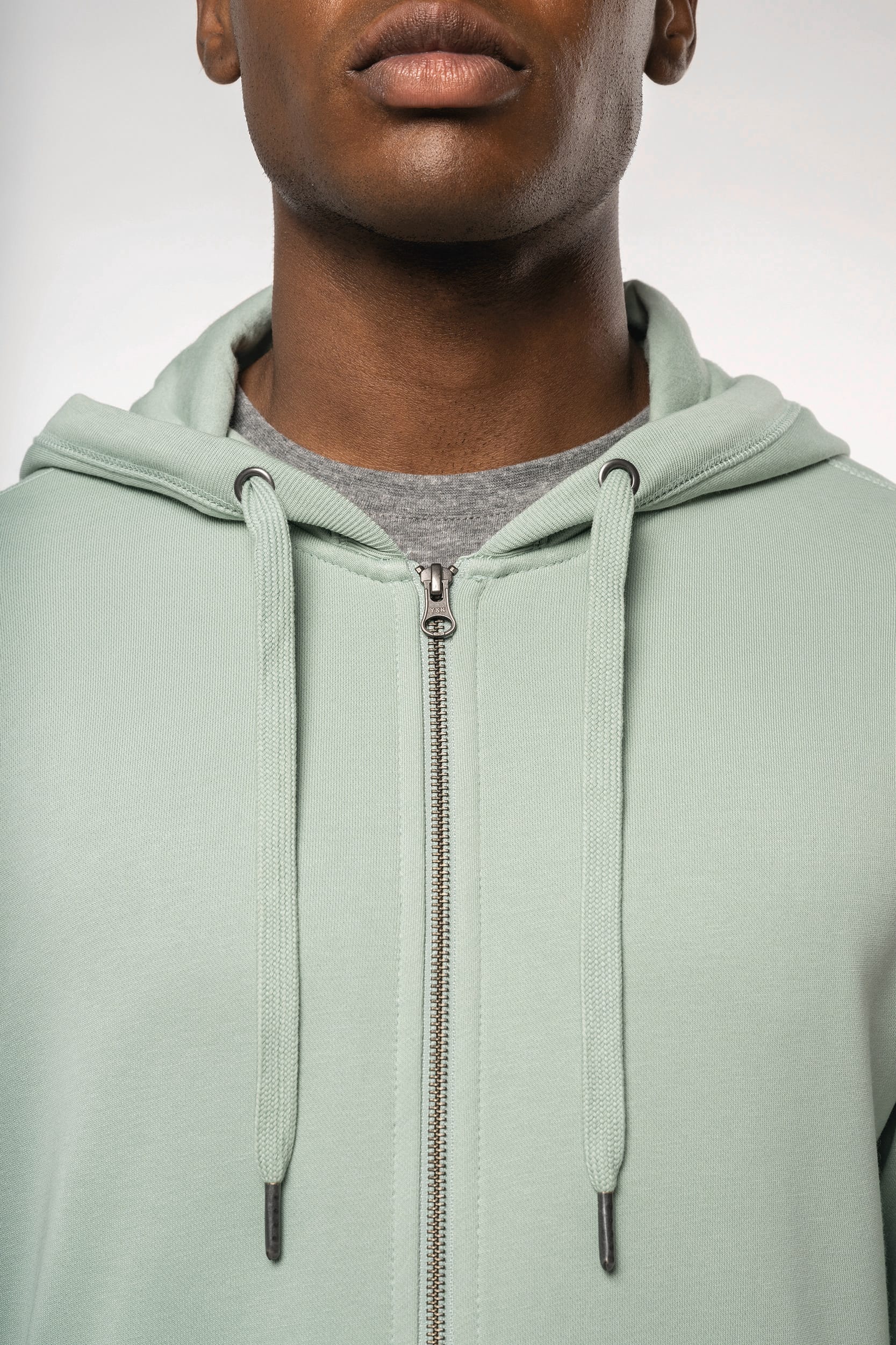 Sweat-shirt french terry écoresponsable zippé à capuche unisexe – vue 4