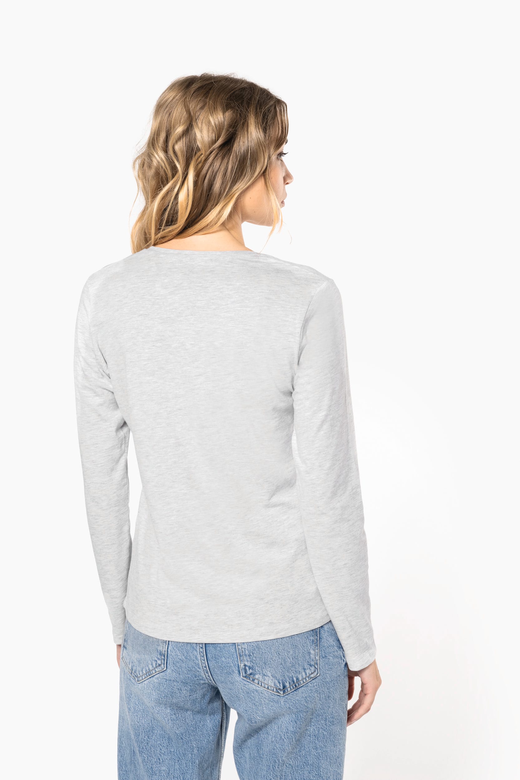 T-shirt col rond manches longues femme – vue 2