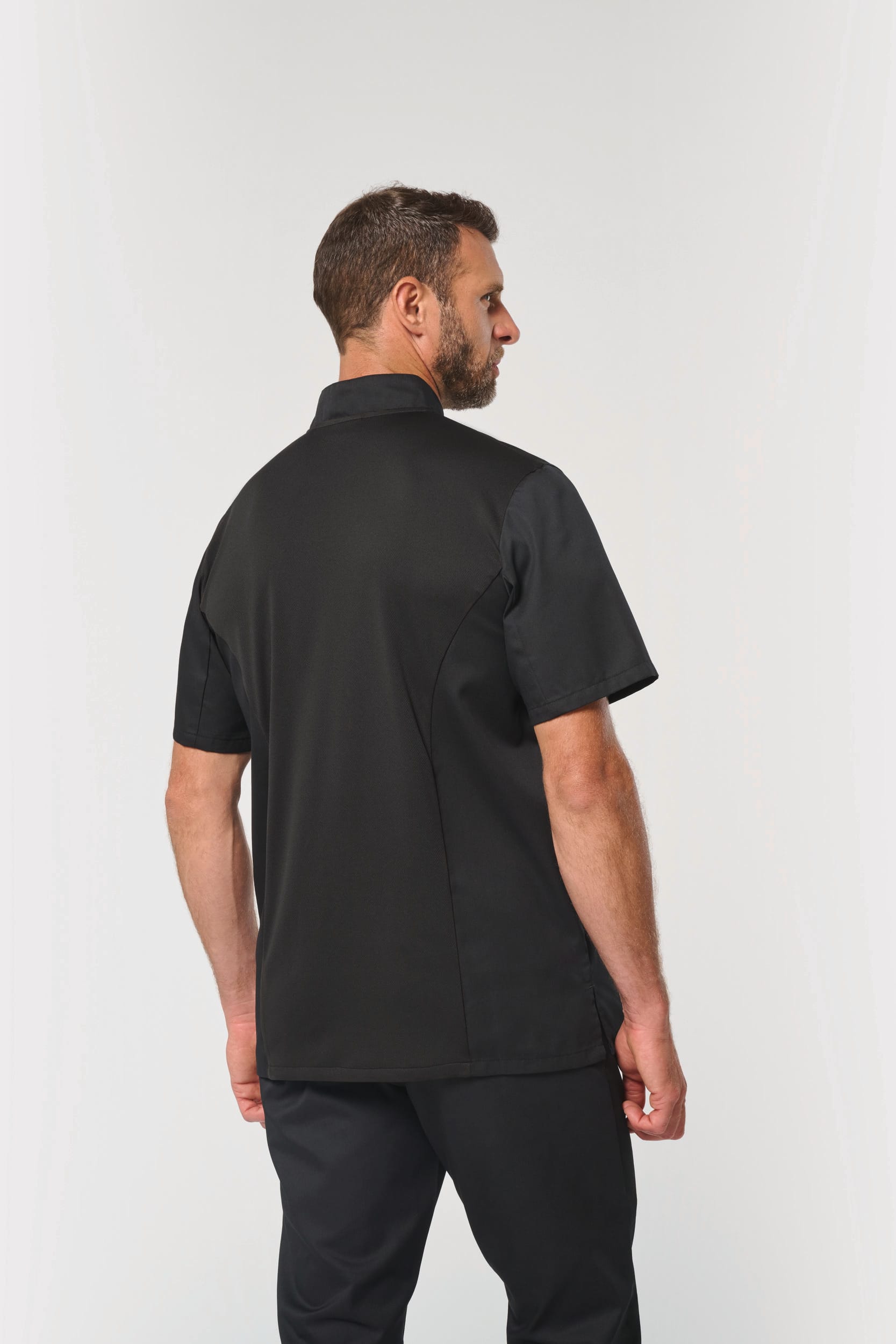 Veste de cuisine écoresponsable et respirante manches courtes unisexe – vue 3
