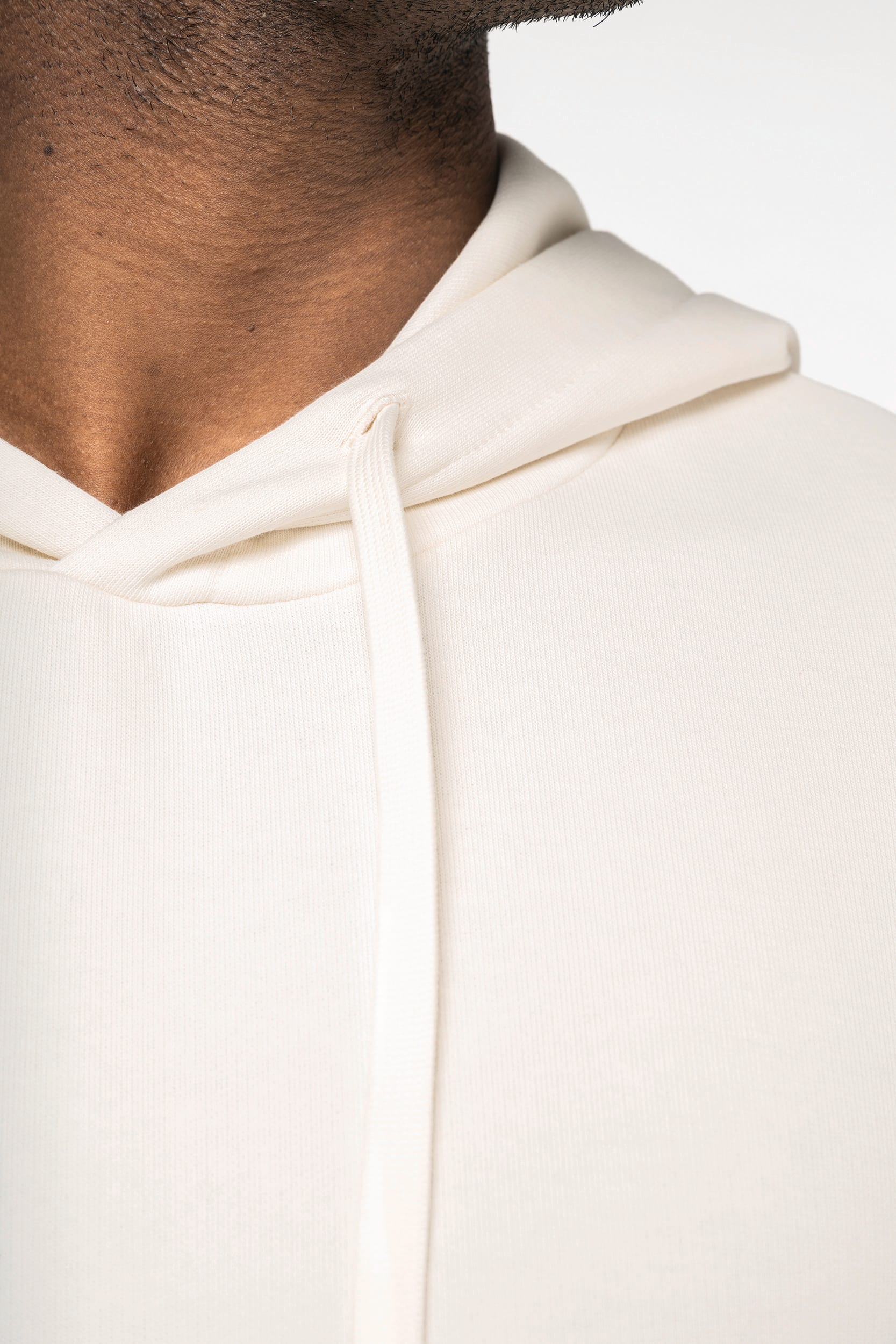 Sweat-shirt écoresponsable à capuche à épaules tombantes manches courtes French Terry unisexe – vue 7