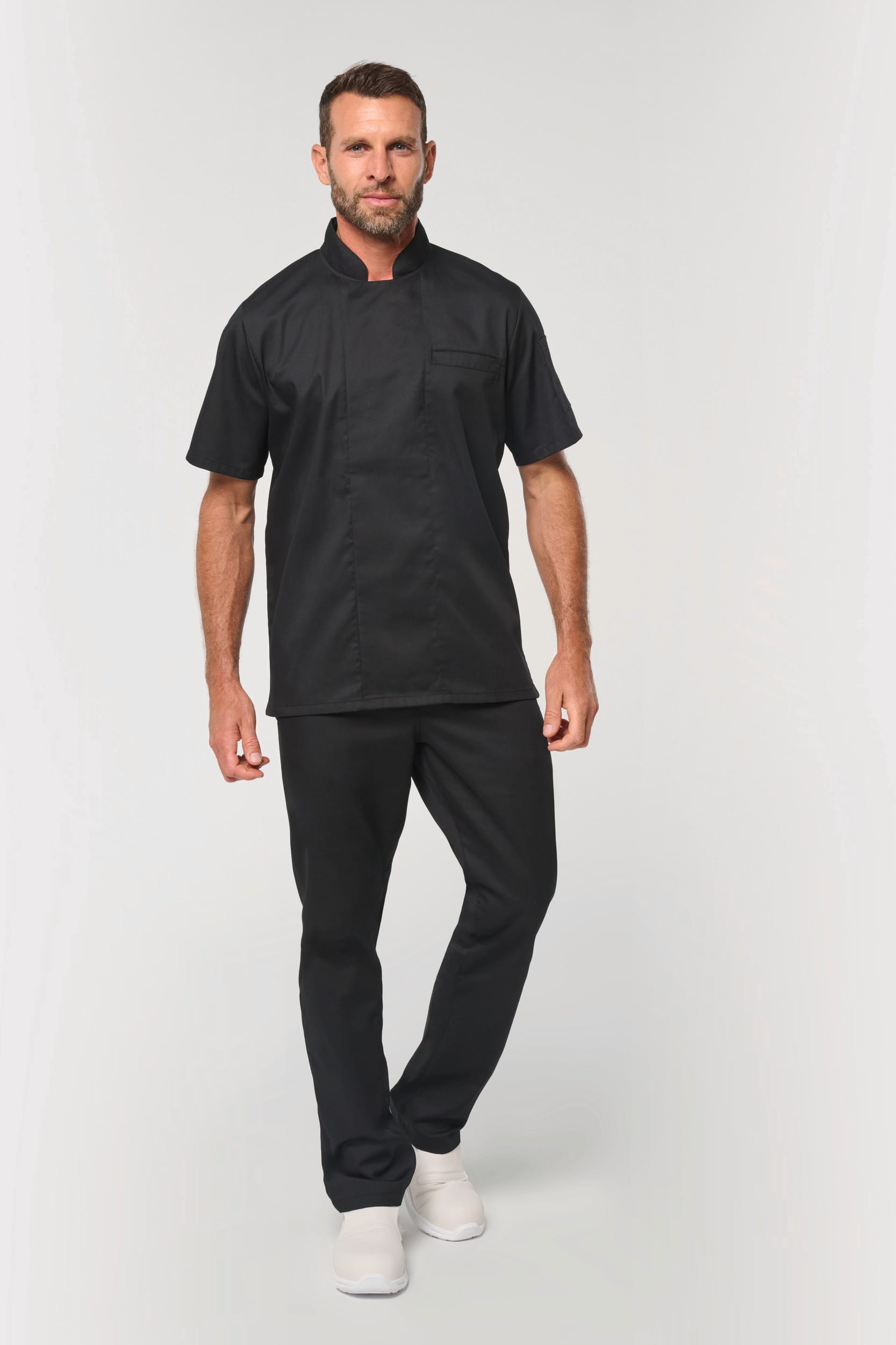 Veste de cuisine écoresponsable et respirante manches courtes unisexe – vue 5