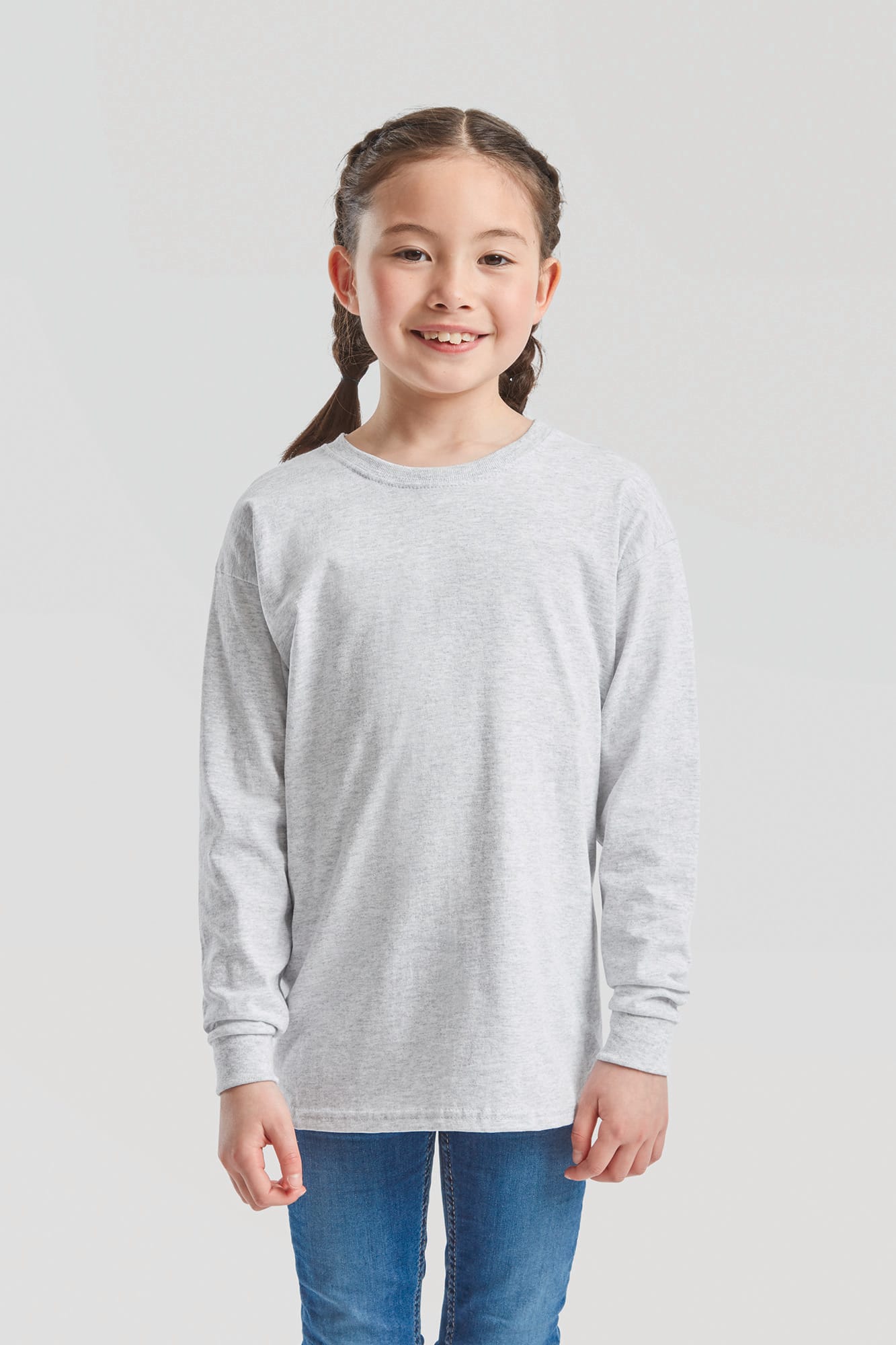 T-shirt enfant manches longues Valueweight (61-007-0) – vue 2