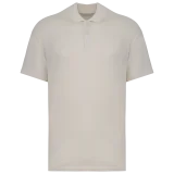 Polo écoresponsable maille piquée à épaules tombantes homme coloris Ivory
