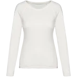 T-shirt écoresponsable raglan manches longues femme coloris Washed Ivory