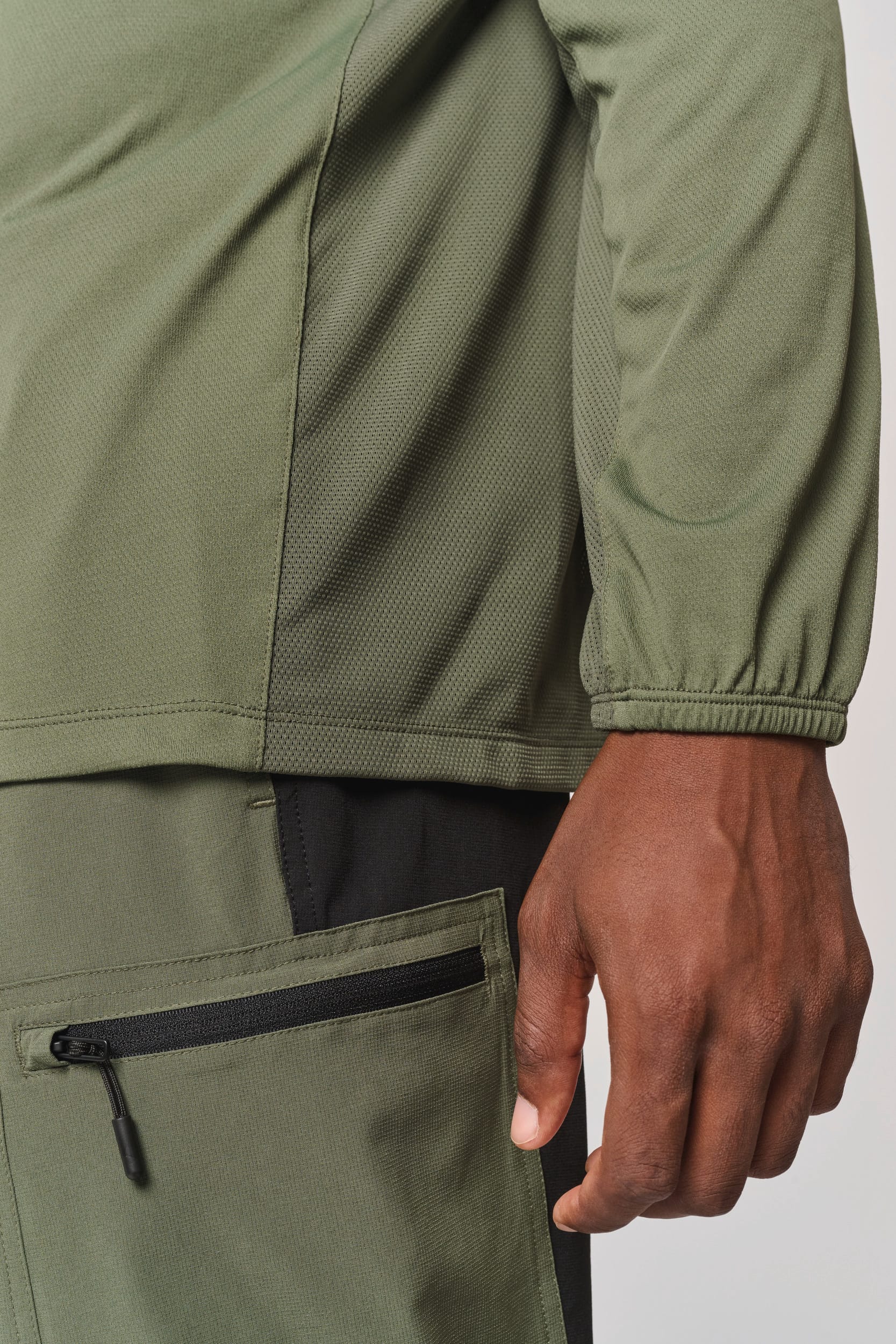 T-shirt outdoor col 1/4 zip manches longues unisexe – vue 10