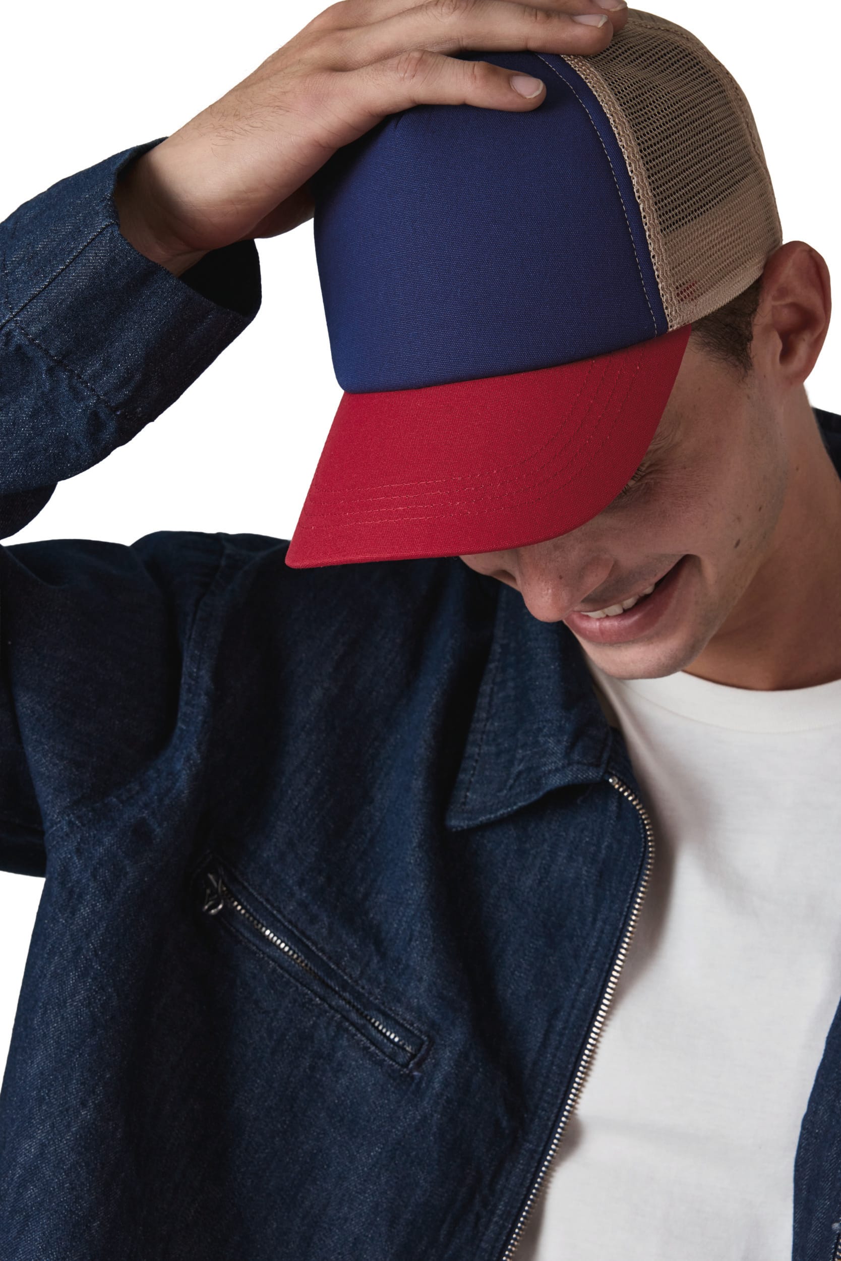 Casquette trucker 5 panneaux en coton canvas - K-up Gold Label – vue 2