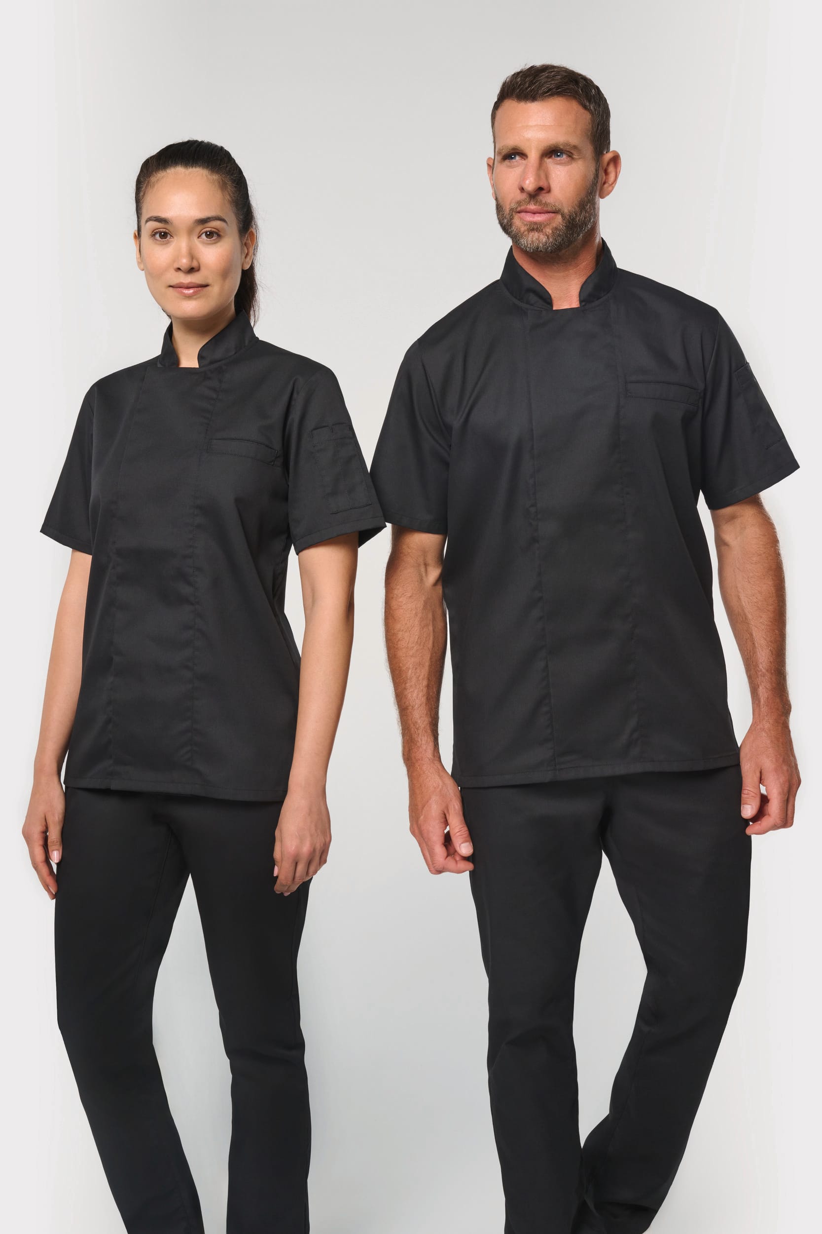 Veste de cuisine écoresponsable et respirante manches courtes unisexe – vue 1