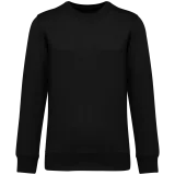 Sweat-shirt écoresponsable à col rond à épaules tombantes French Terry unisexe coloris Black