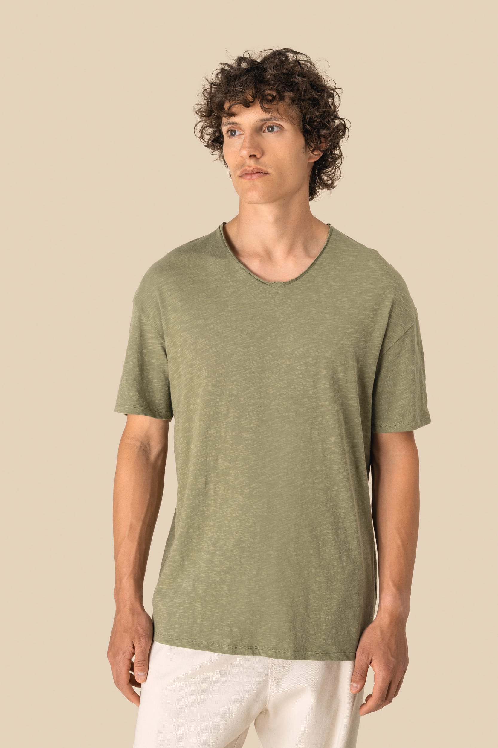T-shirt écoresponsable col slub à épaules tombantes homme – vue 3