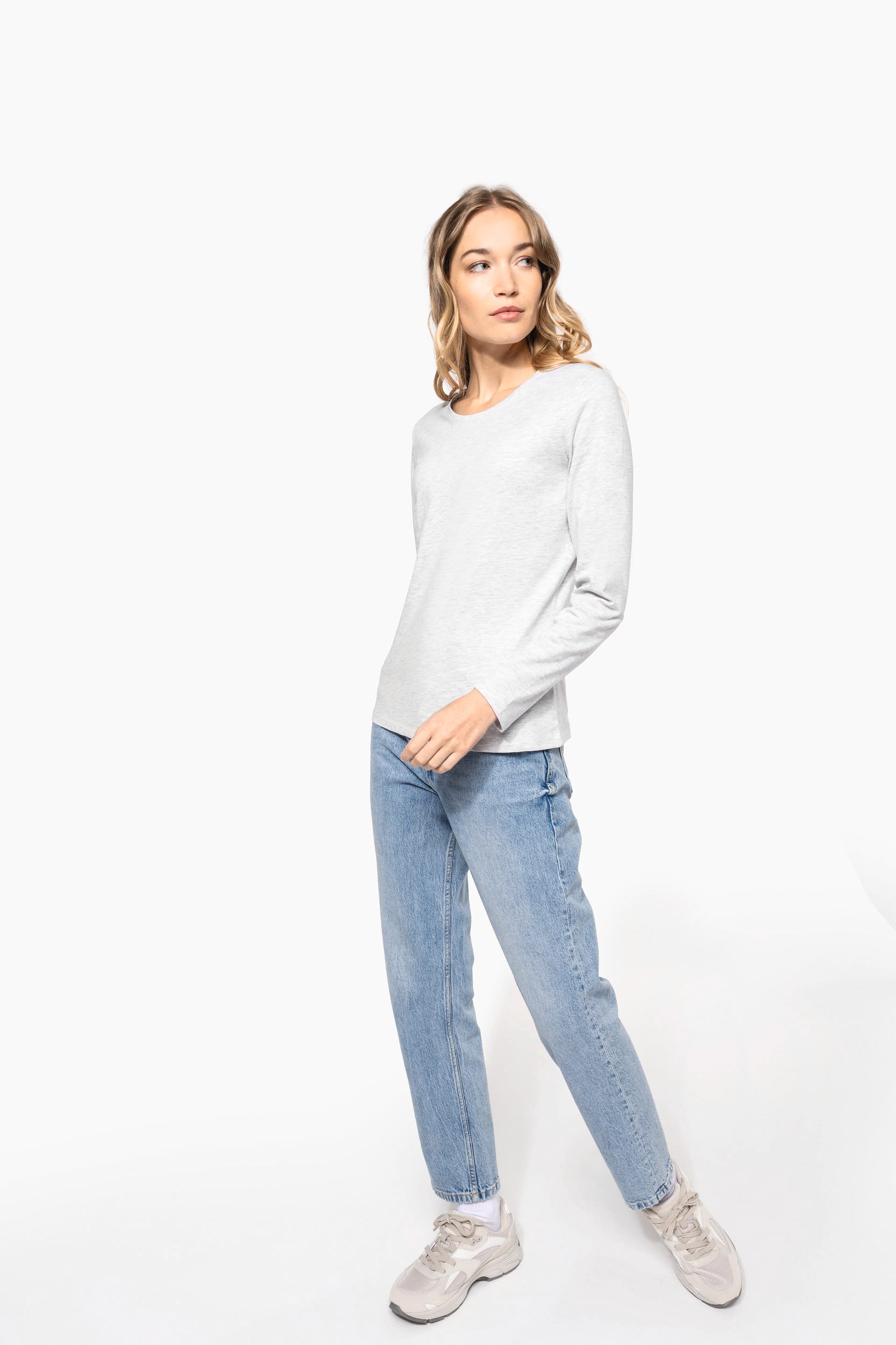 T-shirt col rond manches longues femme – vue 9