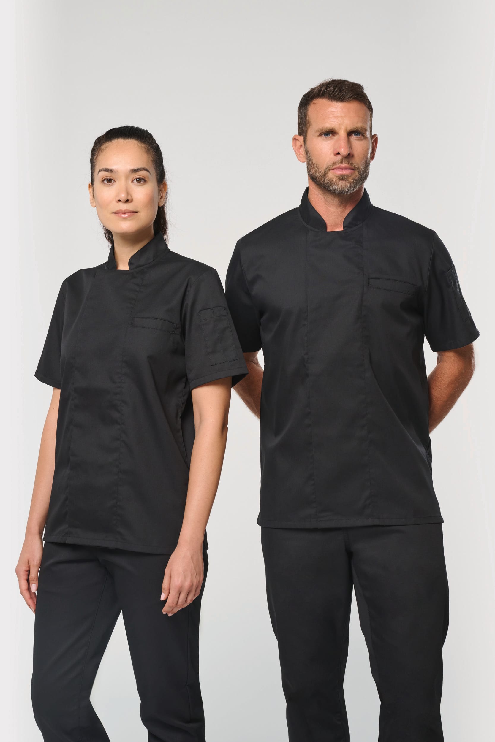 Veste de cuisine écoresponsable et respirante manches courtes unisexe – vue 12