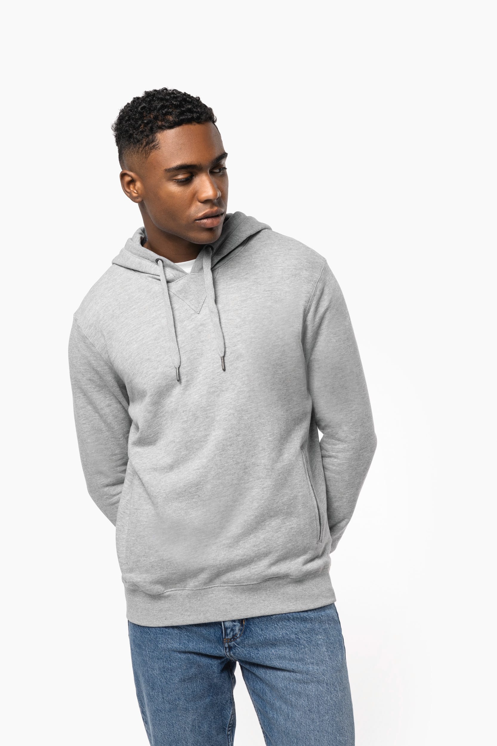Sweat-shirt french terry écoresponsable à capuche unisexe – vue 2