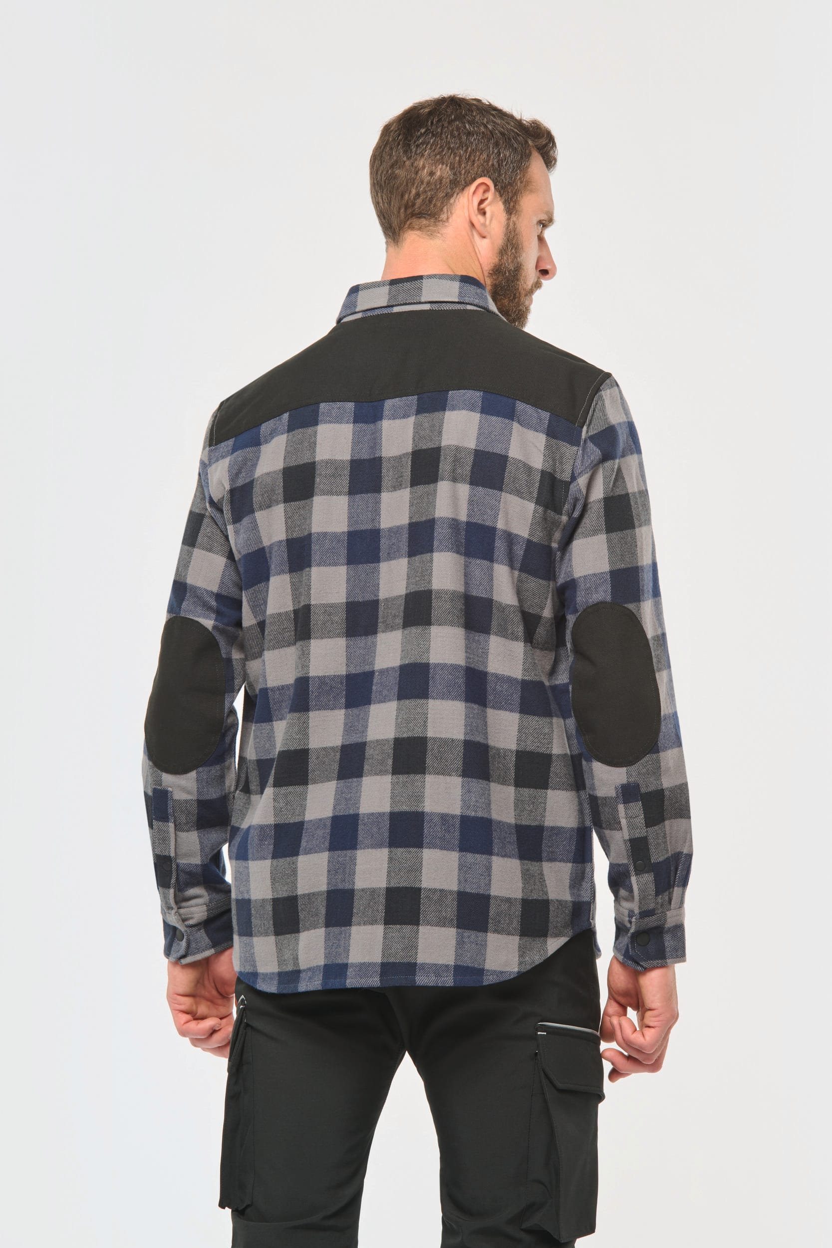 Chemise à carreaux avec poches homme – vue 2