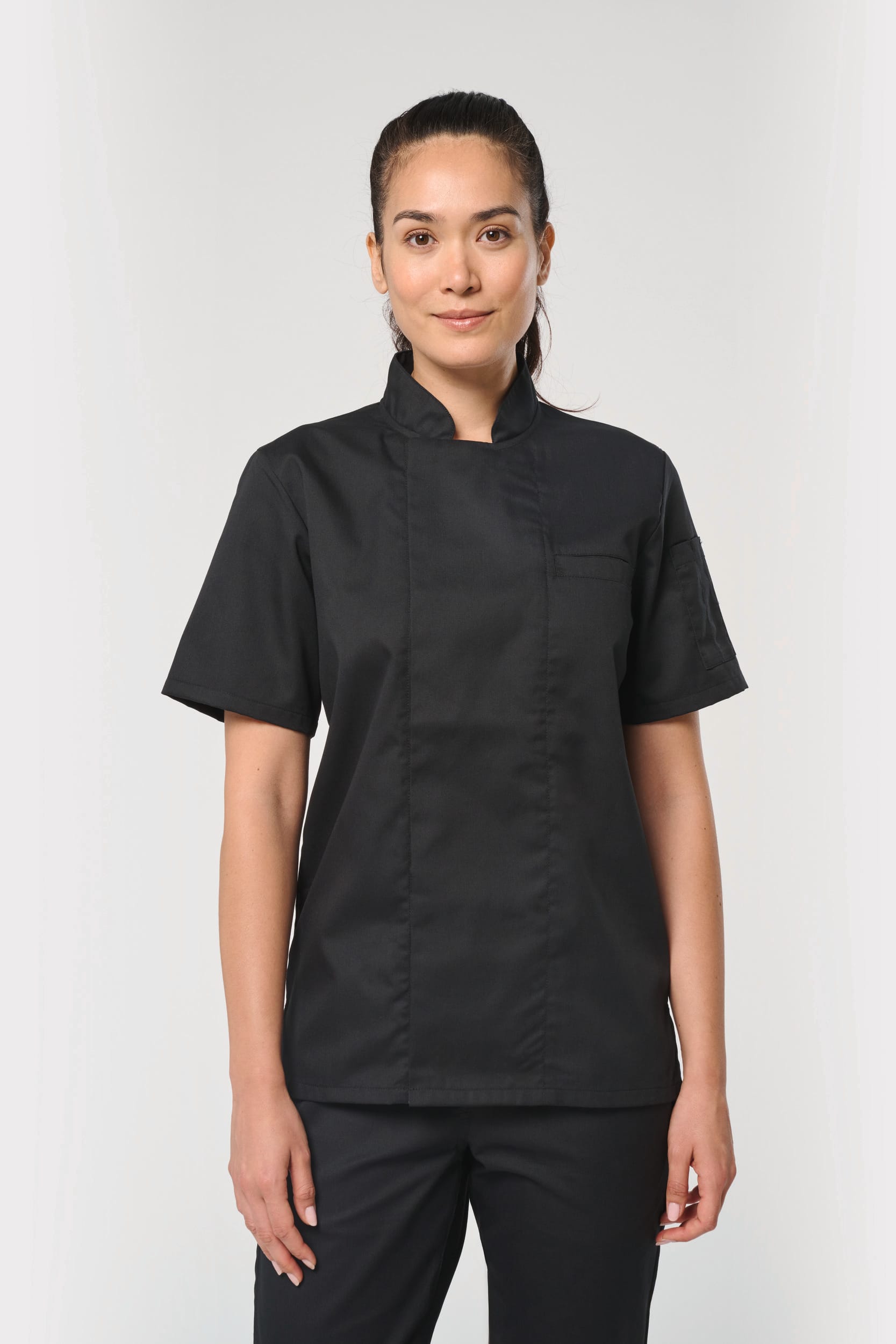 Veste de cuisine écoresponsable et respirante manches courtes unisexe – vue 7