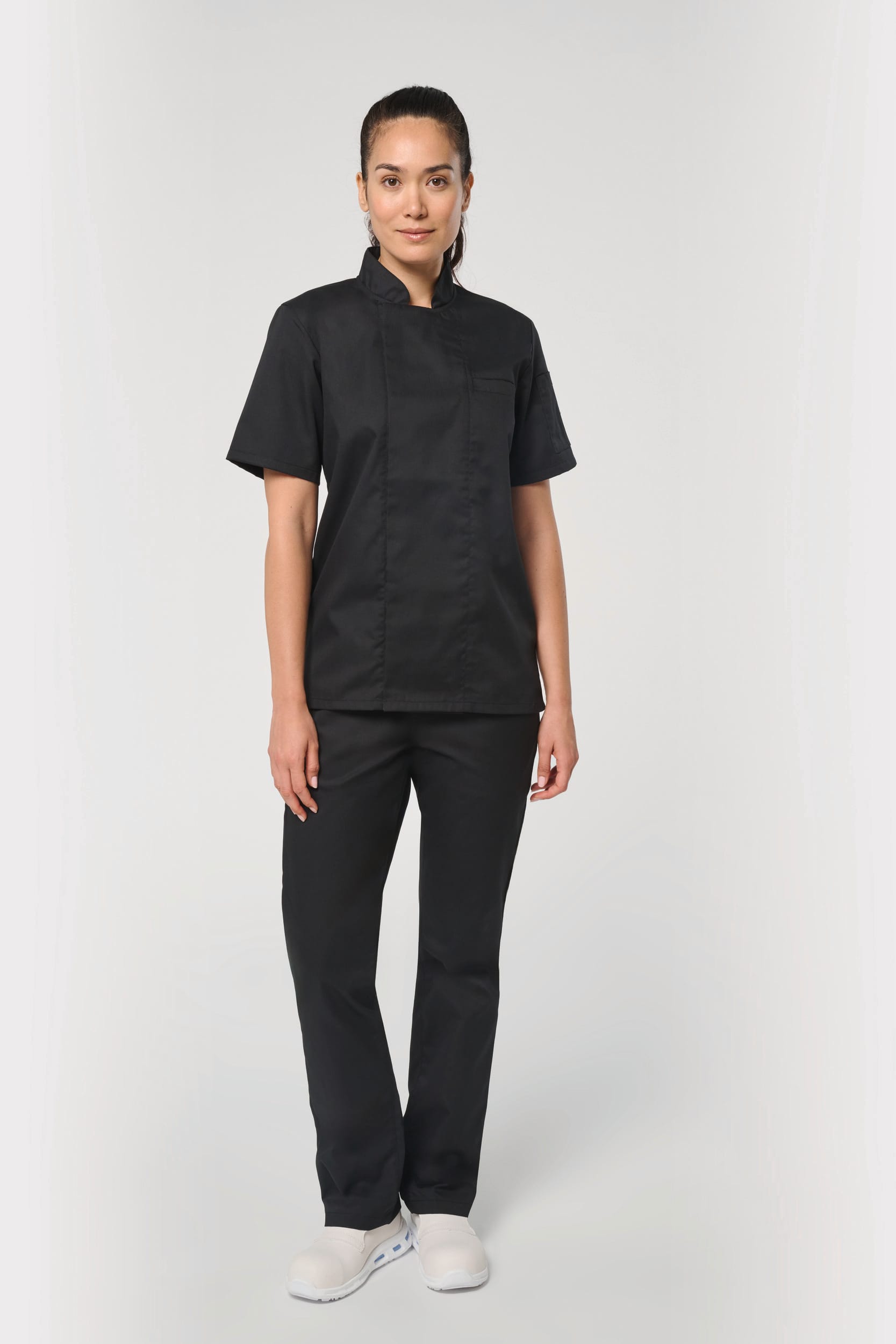Veste de cuisine écoresponsable et respirante manches courtes unisexe – vue 10