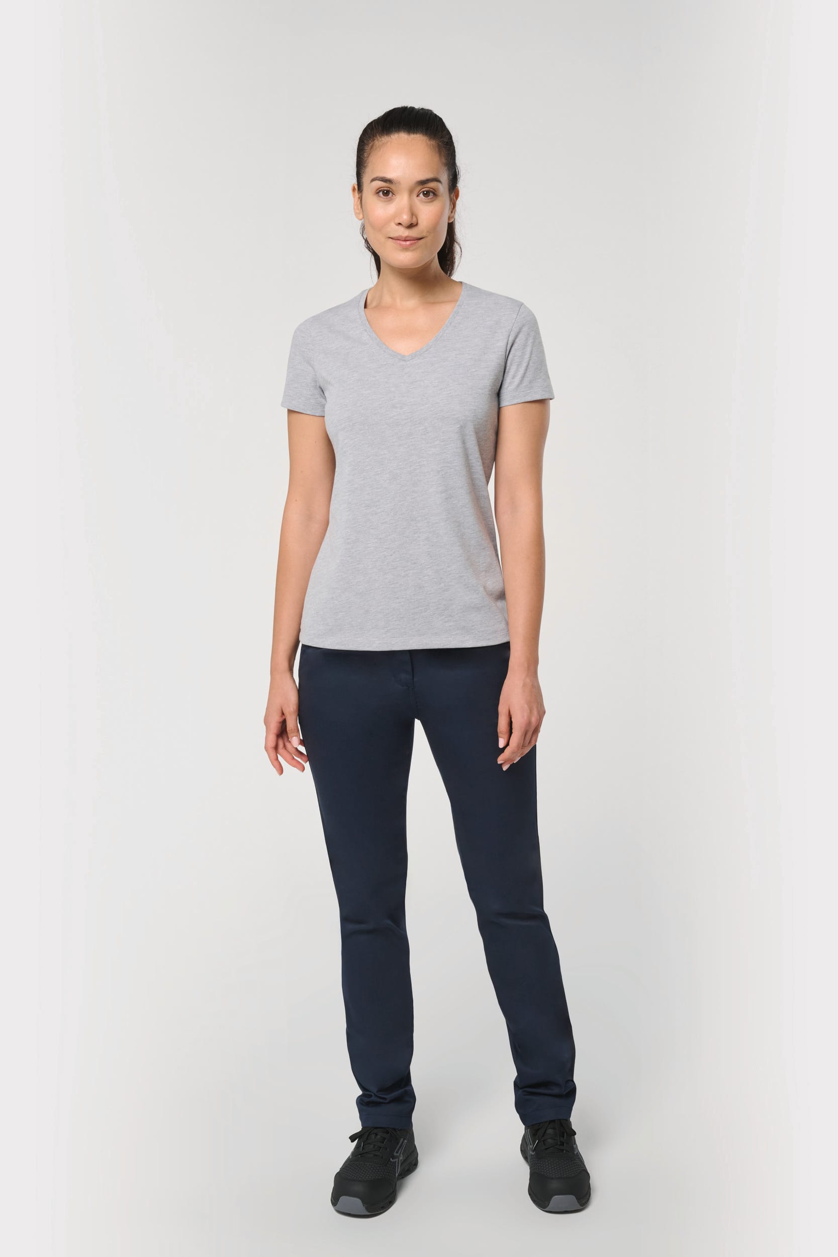 T-shirt écoresponsable col V antibactérien femme – vue 5