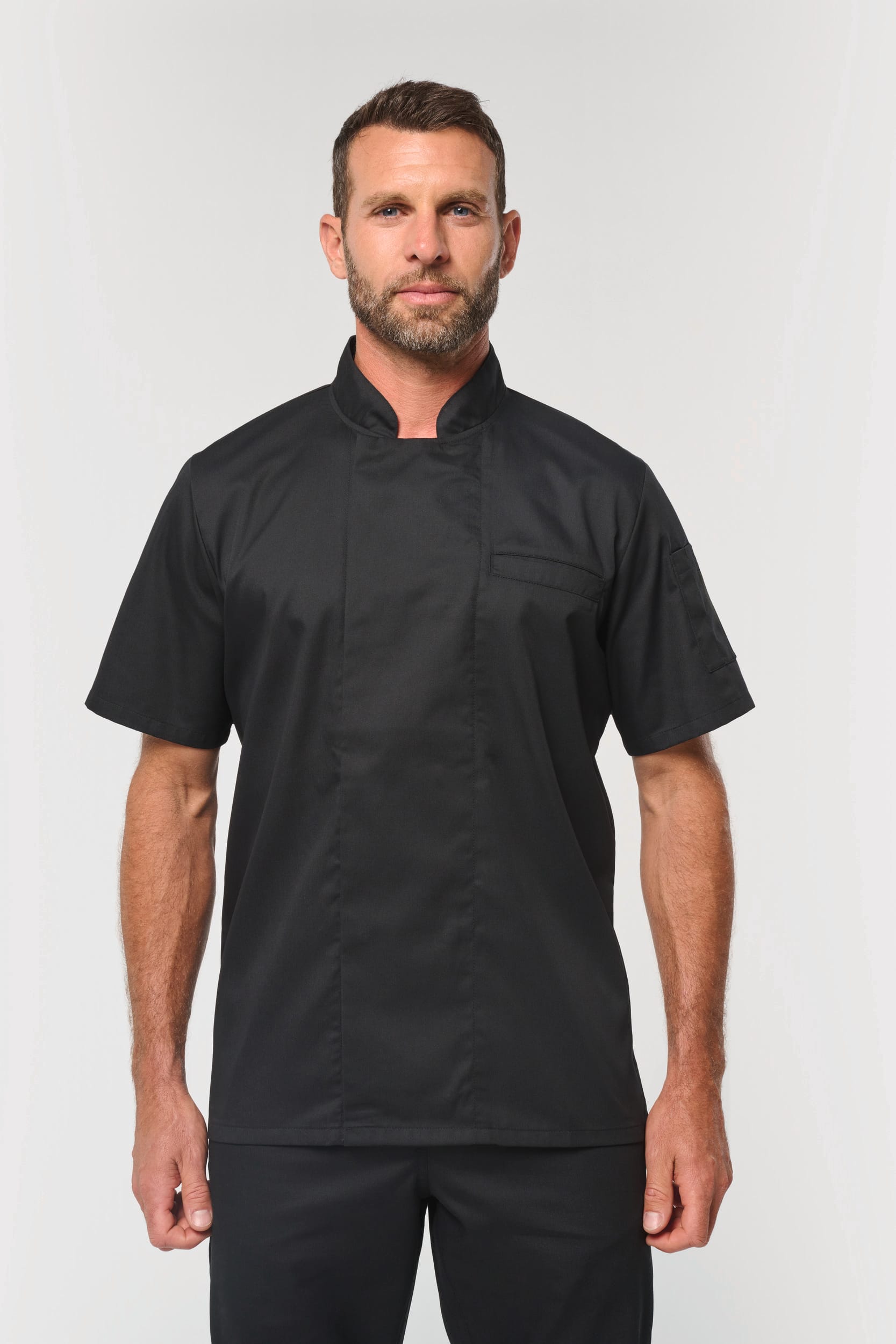 Veste de cuisine écoresponsable et respirante manches courtes unisexe – vue 2