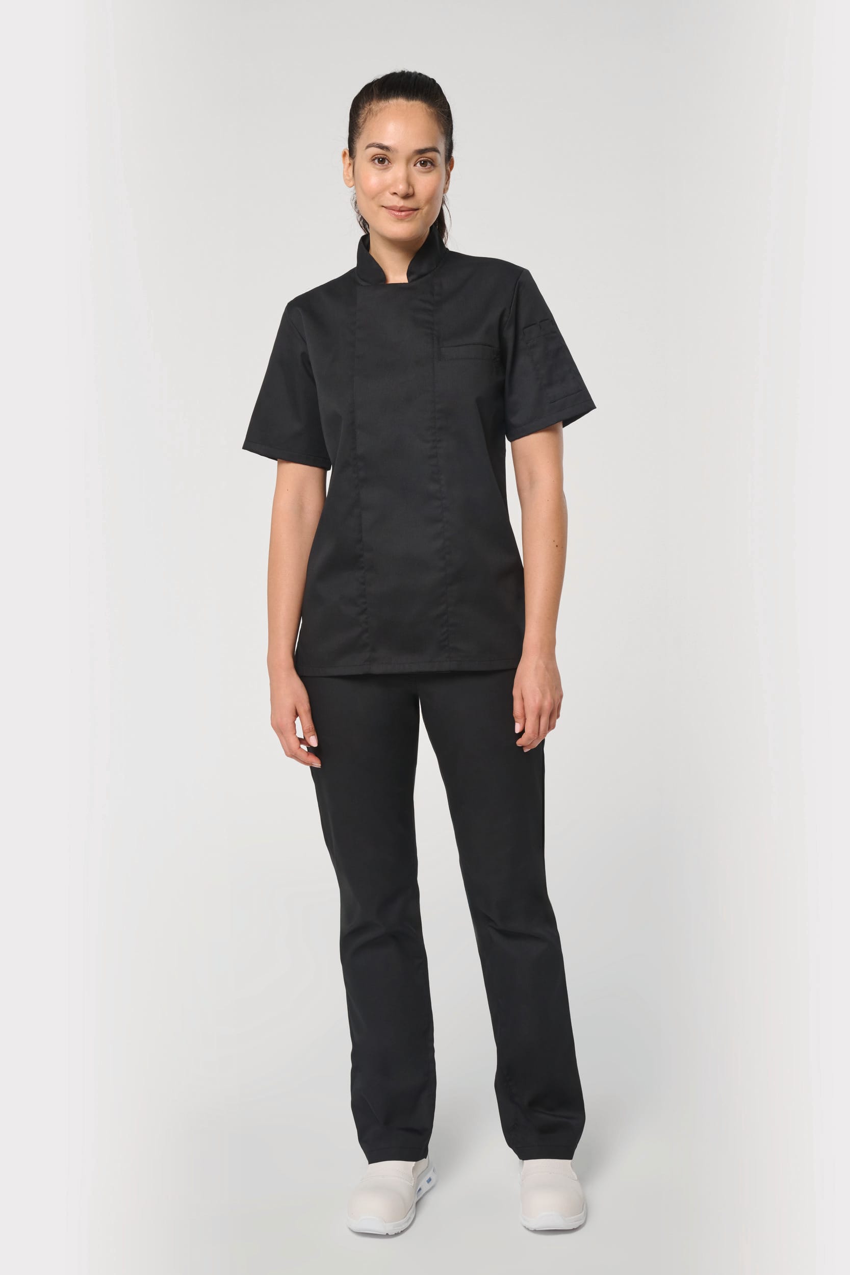 Veste de cuisine écoresponsable et respirante manches courtes unisexe – vue 11
