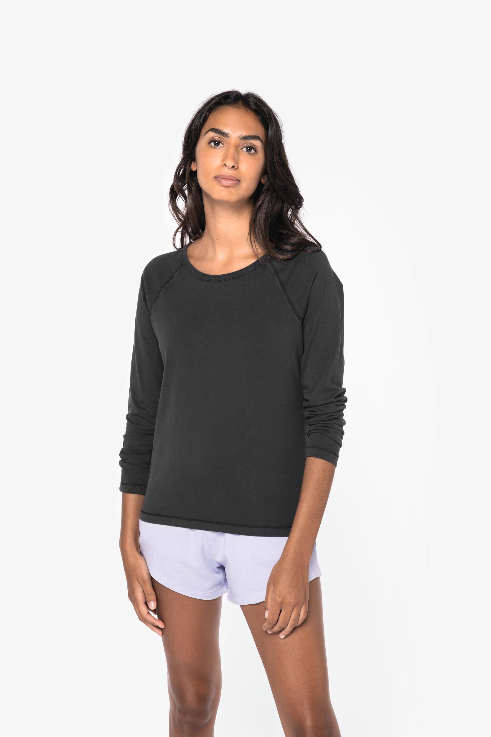 T-shirt écoresponsable raglan manches longues femme – vue 3