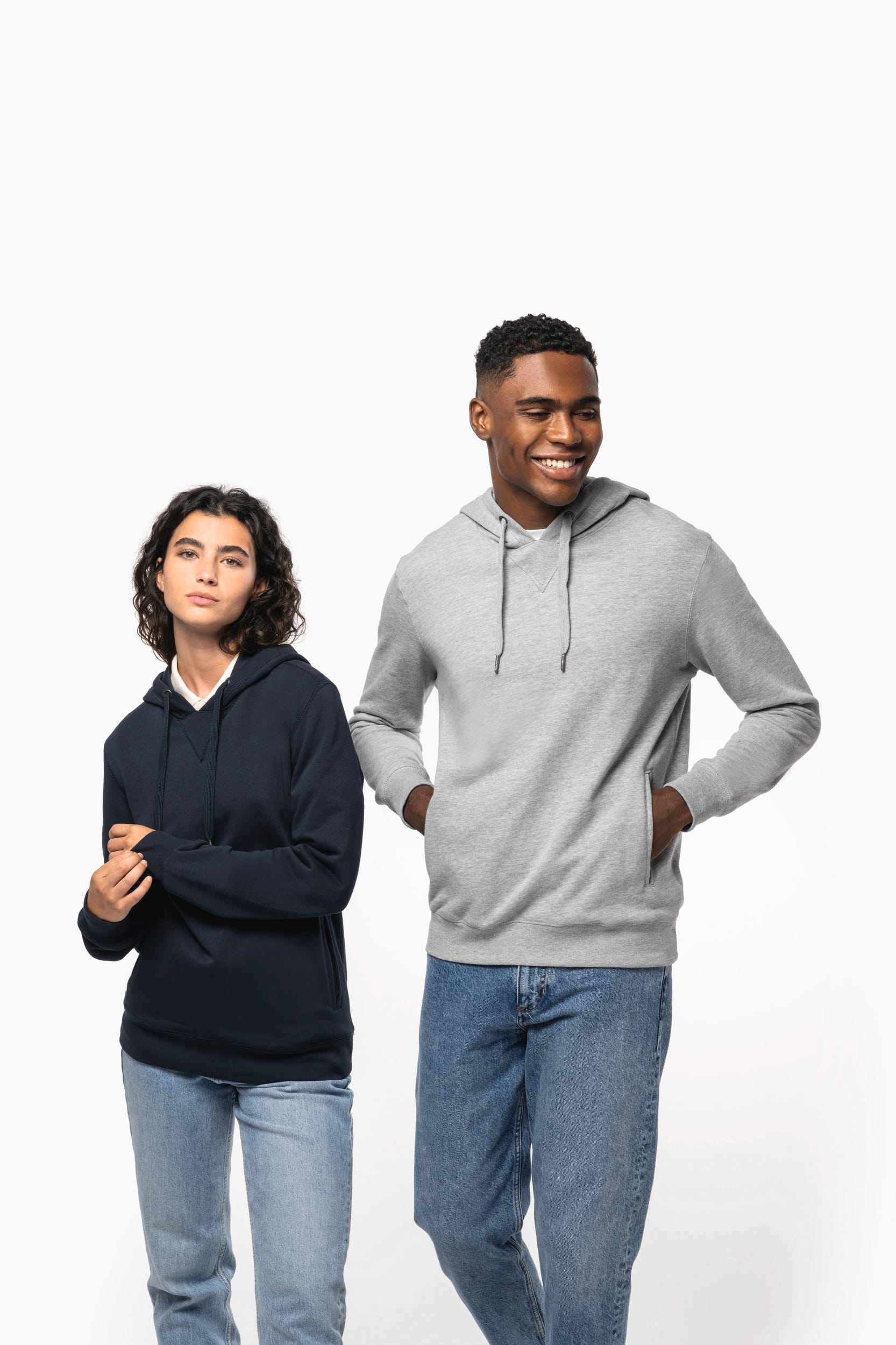 Sweat-shirt french terry écoresponsable à capuche unisexe – vue 1