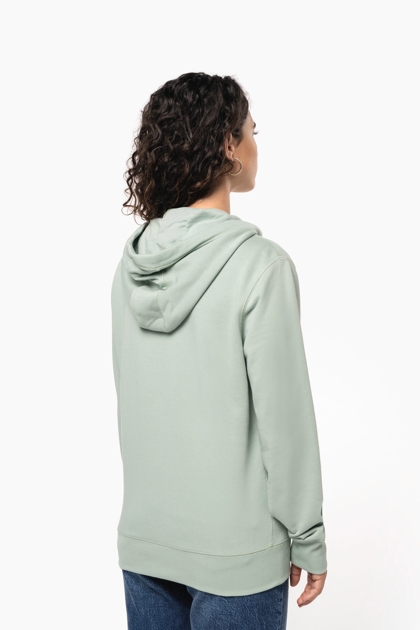 Sweat-shirt french terry écoresponsable zippé à capuche unisexe – vue 8