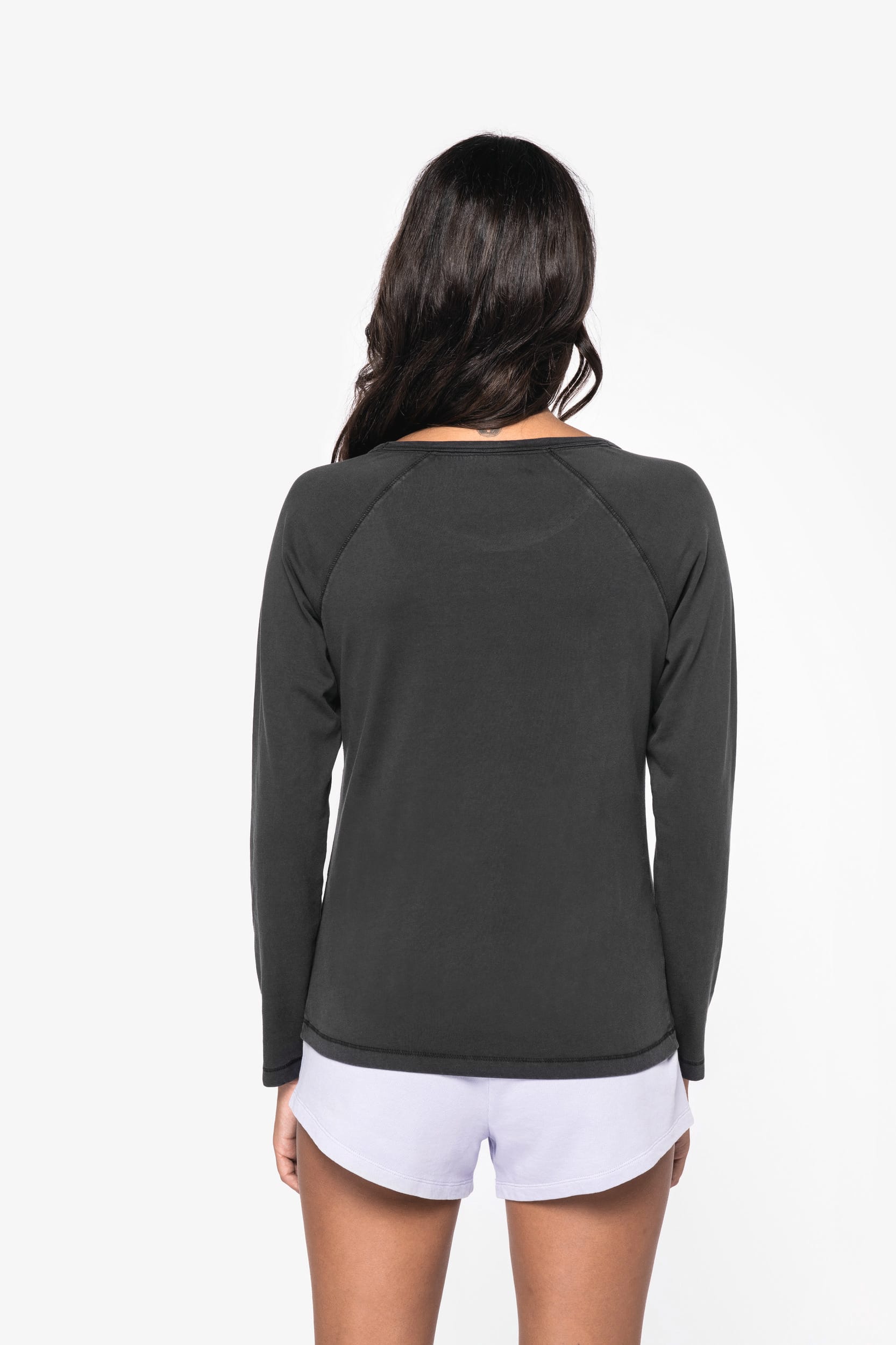 T-shirt écoresponsable raglan manches longues femme – vue 4