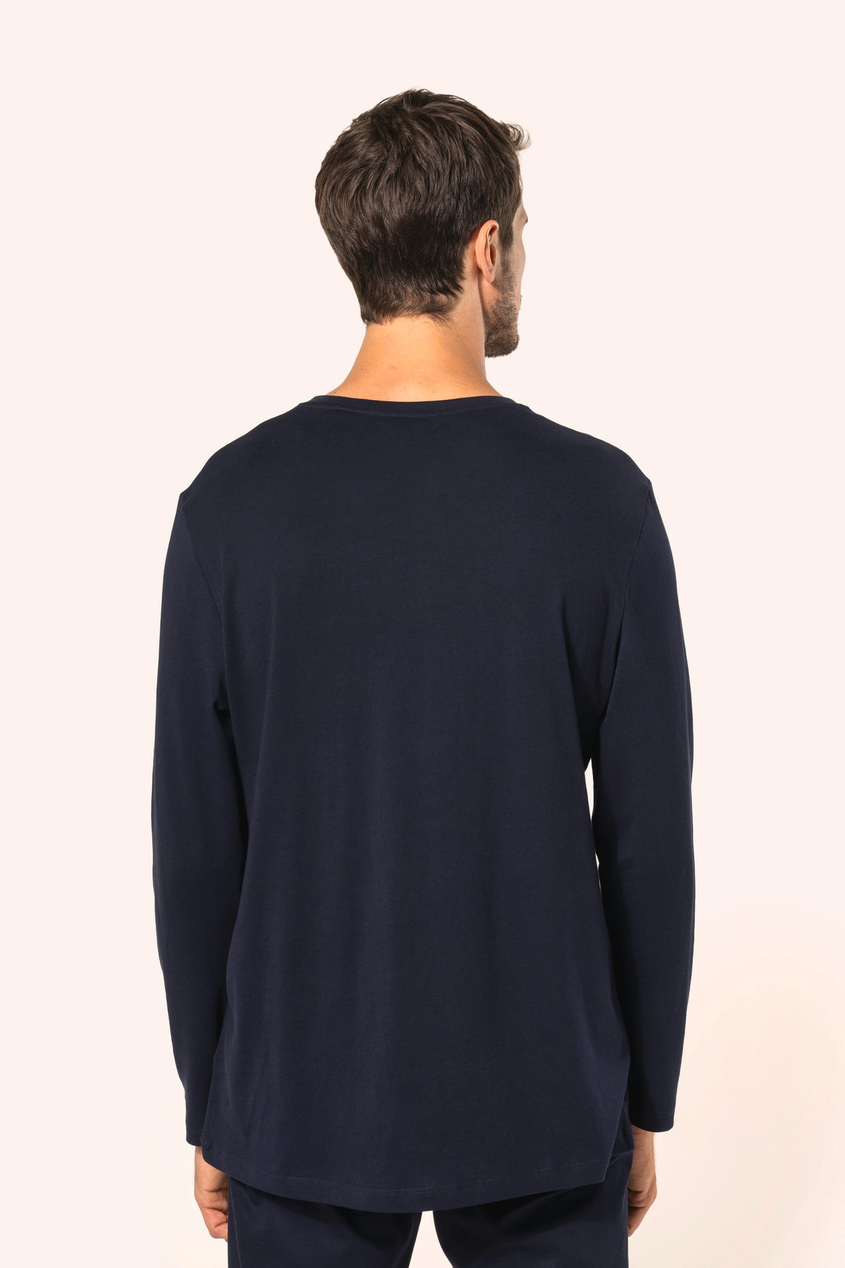 T-shirt Supima® col V manches longues homme – vue 2