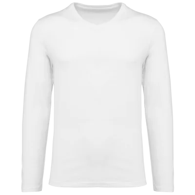 T-shirt Supima® col V manches longues homme