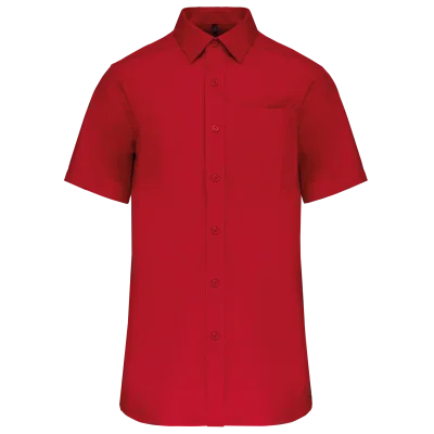 Chemise popeline manches courtes