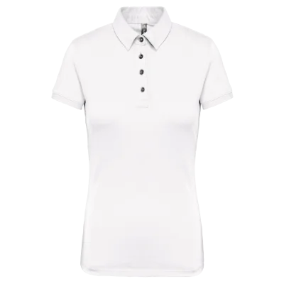 Polo jersey manches courtes femme