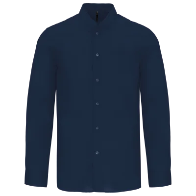 Chemise col mao manches longues