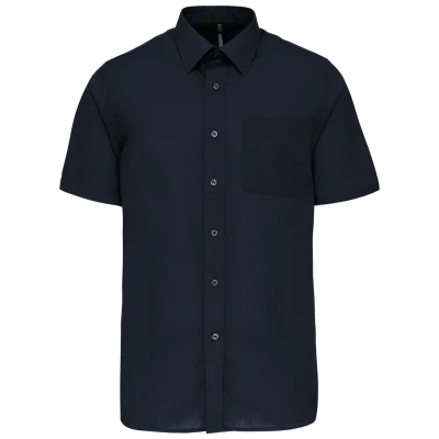 Chemise popeline polycoton manches courtes entretien facile homme