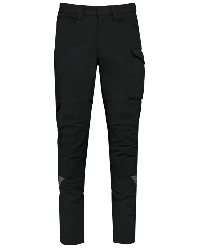 Pantalon stretch recyclé multipoches unisexe