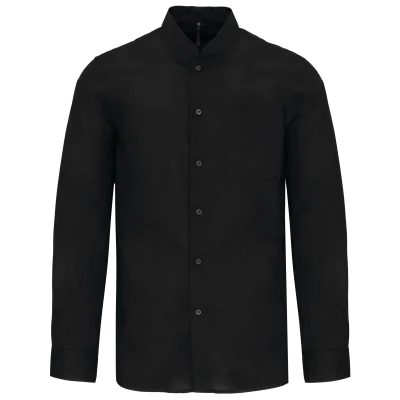 Chemise col mao manches longues