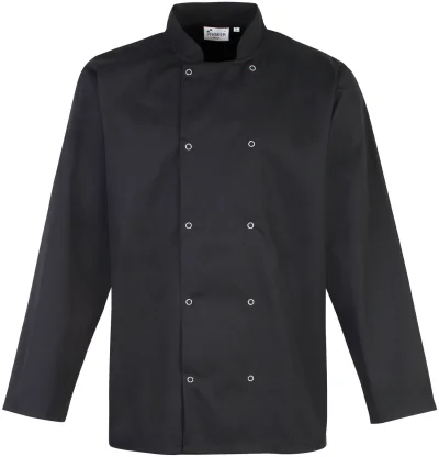 Veste de cuisine manches longues à boutons pression